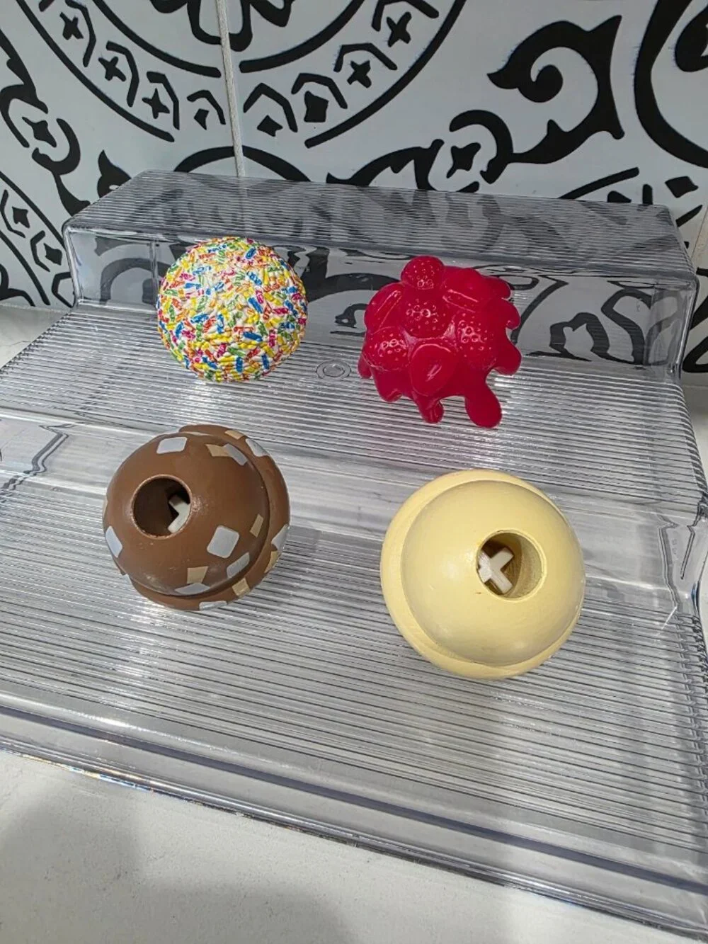 Melissa & Doug Scoop & Serve Ice Cream Replacement Lot 4 Scoops Toppings
